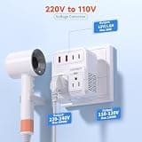 TREVOLTY 2000W Adapter and 1200W Voltage Converter with 20W PD Fast Charge