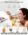 EUHOMY Portable Countertop Nugget Ice Maker with Integrated Carry Handle