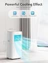 Ultra-Quiet 42dB 8000 BTU ASHRAE Portable Air Conditioner with Sleep Mode