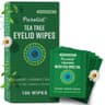 PURELID 100-Count Tea Tree Eyelid Wipes with Hyaluronic Acid and Aloe Vera