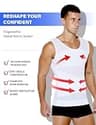 Arjen Kroos Men's Body Shaper Mesh Chest Compression Tank Top Undershirt