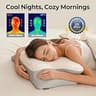 Ylekto Ergonomic Slow-Rebound Memory Foam Cervical Neck Pillow for Pain Relief