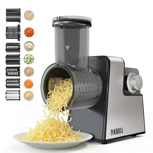 Anbull 7-in-1 Electric Salad Maker and Professional 250W Cheese Grater