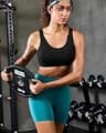 RUNNING GIRL High Impact Racerback Crop Top