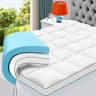 MASVIS 4-Inch Dual Layer Gel Memory Foam Mattress Topper with Pillow Top
