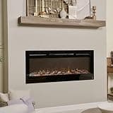 Touchstone Sideline 50-Inch Smart Recessed Wall Mounted Electric Fireplace