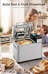 KBS Pro 17-in-1 Smart Bread Machine with Ceramic Pan and Dispenser