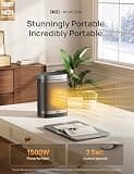 DREO Atom One Portable Ceramic Tower Space Heater, 1500W Model DR-HSH004