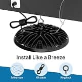 HYPERLITE 150W UFO LED High Bay Light Plug & Play 5000K Waterproof, 4-Pack