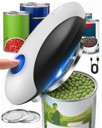 One Touch Safety Automatic Battery Operated Electric Can Opener for Smooth Edges