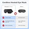 Telepepe Cordless Rechargeable Heated Eye Mask with Washable Cover and Timer