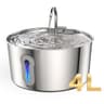 Advanced 304 Stainless Steel Large Cat Water Fountain with Detachable 4L Tank