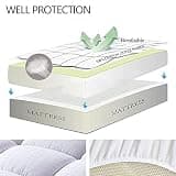 EASELAND Pillow Top Mattress Pad with Breathable Down Alternative Fill