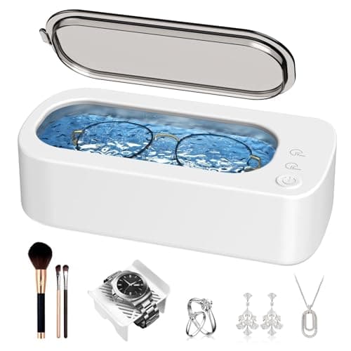 OSLTWI Compact Ultrasonic Jewelry Cleaner, 48,000 Hz with Dual Cleaning Modes