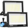 ISUERFY 200W Plug-in LED Outdoor Flood Light 2-Pack, 24000 Lumens Daylight Security
