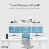 Plugable UD-ULTC4K 13-in-1 Triple Monitor Docking Station with 100W PD