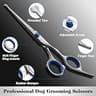 Professional 4-in-1 Titanium Dog Grooming Scissors Kit with Safety Tips