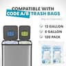Simpli-Magic 18.5-Gallon Dual-Compartment Stainless Steel Step Trash Can
