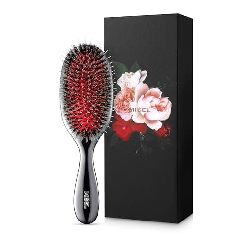 MISEL Professional Boar Bristle and Nylon Pin Hair Brush for Extensions