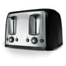 BLACK+DECKER 1400W 4-Slice Toaster with Extra-Wide Self-Centering Slots