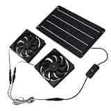 Vingvo 20W Solar Powered Exhaust Fan for Chicken Coops and Greenhouses