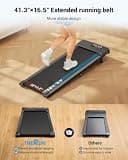 THERUN Incline Walking Pad with 16.5-Inch Belt and 2.5HP Brushless Motor System