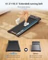THERUN Incline Walking Pad with 16.5-Inch Belt and 2.5HP Brushless Motor System