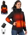 WASOTO Women's Constant-Voltage Heated Softshell Jacket with Power Bank