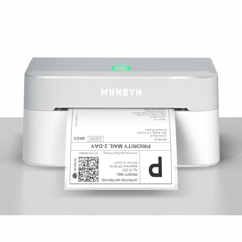 MUNBYN RW403B Bluetooth Thermal Label Printer, Heavy Duty Auto-Calibration