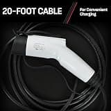 Schumacher SEV1670 Level 1 Portable EV Charger, 12A 120V, 20-Foot Cable