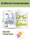 3D Printing Drawing Book with 40 Reusable Colorful Thick Paper Templates