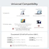 PULWTOP 11-in-1 Vertical Laptop Docking Station Stand for Surface Pro Models