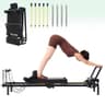 Fairgom Foldable Pilates Reformer Machine with Smooth Glide Dual Resistance