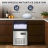 SOZT Stainless Steel Undercounter Nugget Ice Maker, 100 lbs Daily Yield