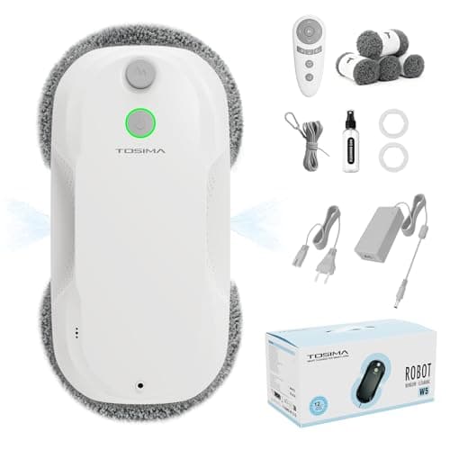 Tosima W5 Window Cleaning Robot with Dual-Spiral Design and Bidirectional Spray