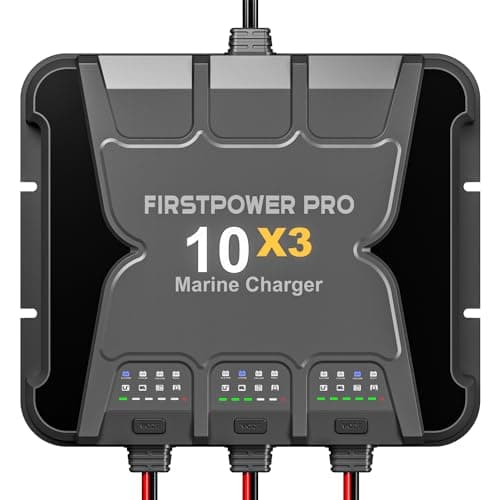 Upgraded 30A 3-Bank Smart Waterproof Marine Battery Charger for SLA/Lithium