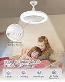 LITTARBY 10-Inch Enclosed Pivot Socket Fan Light for Compact Spaces
