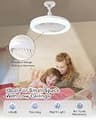 LITTARBY 10-Inch Enclosed Pivot Socket Fan Light for Compact Spaces