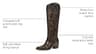Wetkiss Women's Knee High Retro Floral Embroidered Western Cowgirl Boot