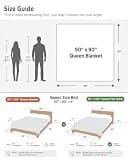 Bedsure Queen Waffle Weave Bamboo Rayon and Cotton Blend Cooling Blanket