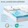 LovingLeashes Premium Dual Layer 4-Inch Gel Memory Foam Mattress Topper King