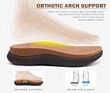 KuaiLu Mens Thick Cushioned Recovery Flip Flop with Adjustable Hook-and-Loop Strap