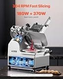 VEVOR Commercial Automatic Deli Slicer with Dual Motors and 12-in Blade