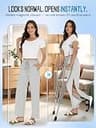 Recorah Women's Magnetic Tear Away Post Surgery Pants with Safety Snaps