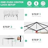 JEAREY Heavy Duty Outdoor Canopy Tent, 1-Push Instant Setup Commercial Shelter (10x10)