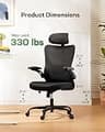 Marsail Ergonomic Office Chair with 3D Armrests and Micro-Adjust Lumbar