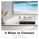 Rythflo 16-Inch 60W Compact Soundbar with Dynamic RGB Lighting Effects