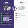 napfun Upgraded Ergonomic Pure Memory Foam Travel Neck Pillow for Airplane