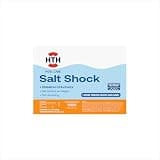 HTH 52047 Swimming Pool Care Salt Shock, Stabilized Chlorinator, 5 x 12oz Packets