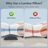 Ishenkea 360-Degree Adjustable Lumbar Support Pillow with Silk Cover